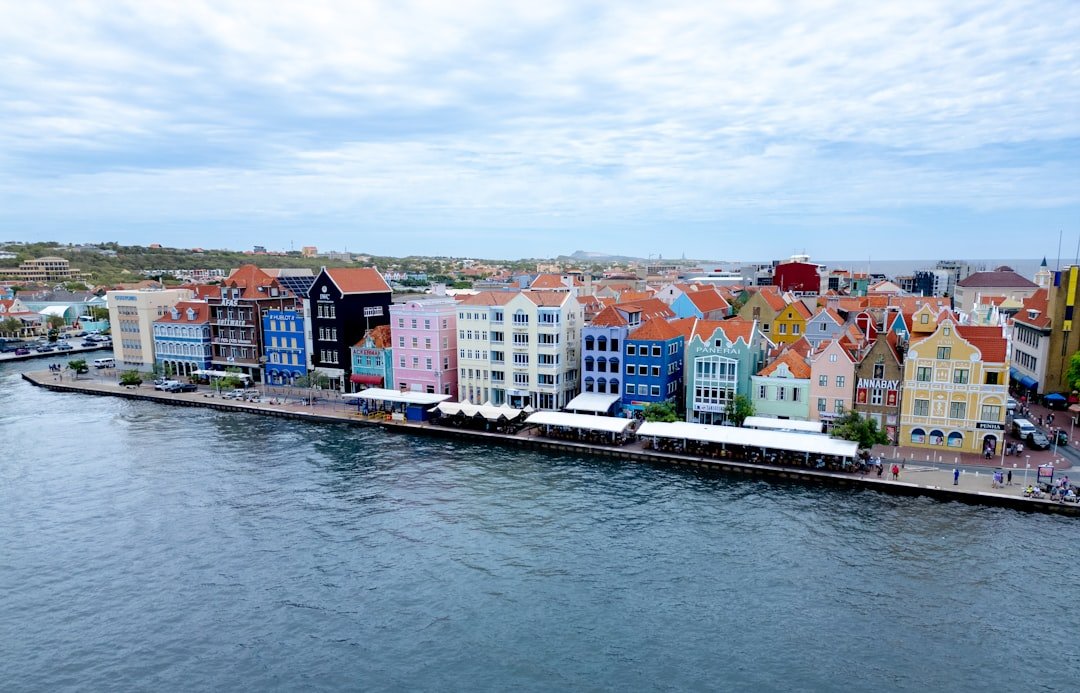Colorful Dutch colonial buildings along Willemstad waterfront in Curaçao